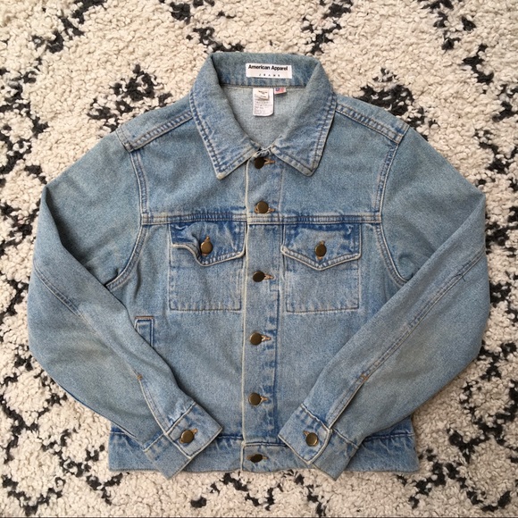 American Apparel Light Wash Unisex Denim Jacket - Picture 2 of 7